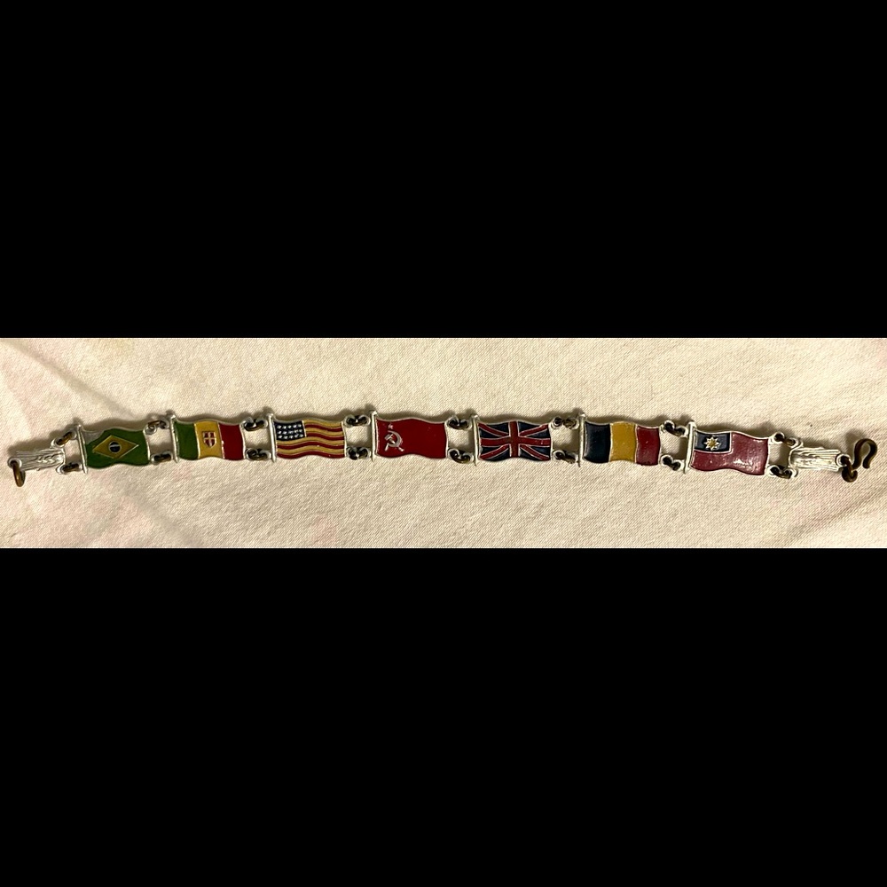 Vintage flag bracelet.